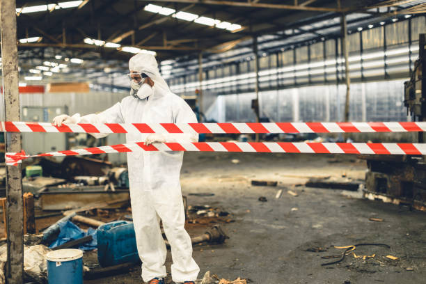Professional Biohazard Cleanup technician working in Heath, TX